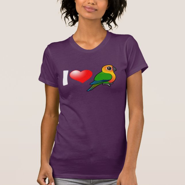 Jag älskar Jenday Conures T-shirt (Framsida)