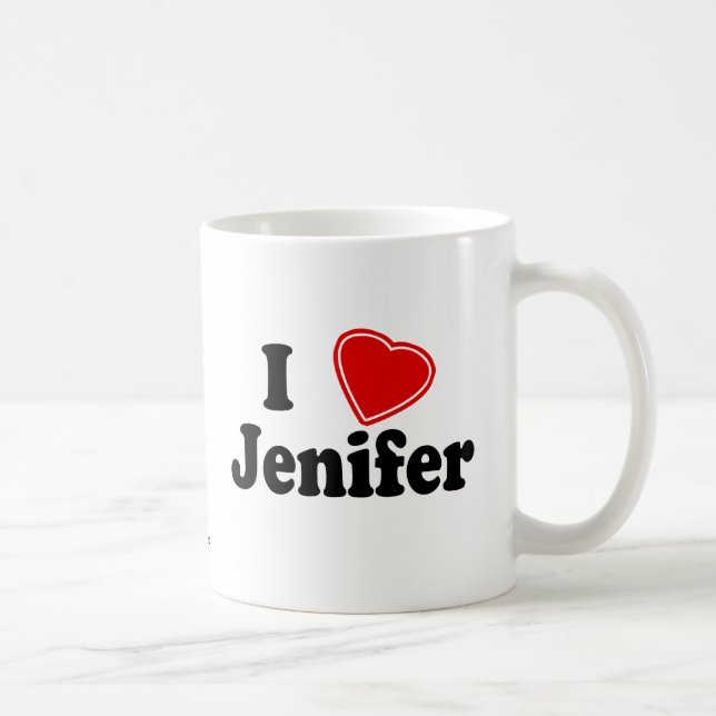 Jag älskar Jenifer Kaffemugg (Höger)