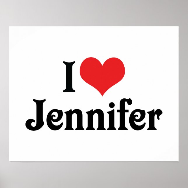 Jag älskar Jennifer Poster (Framsidan)