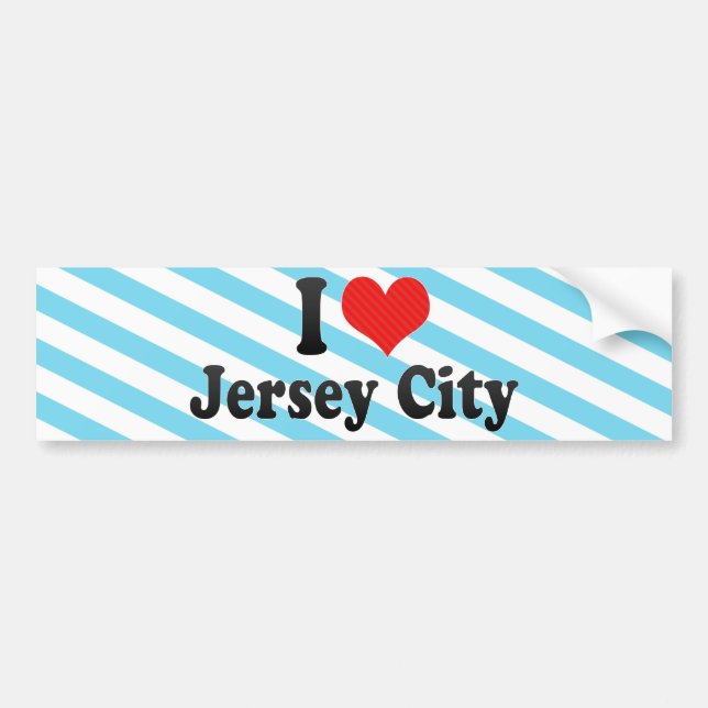 Jag älskar Jersey City Bildekal (Framsidan)
