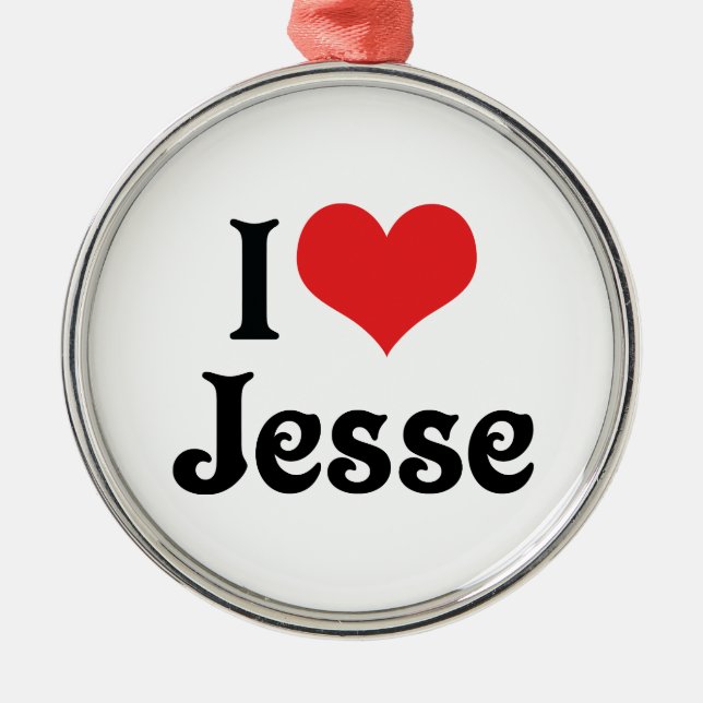 Jag älskar Jesse Julgransprydnad Metall (Framsidan)
