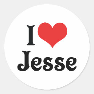 Jag älskar Jesse Runt Klistermärke
