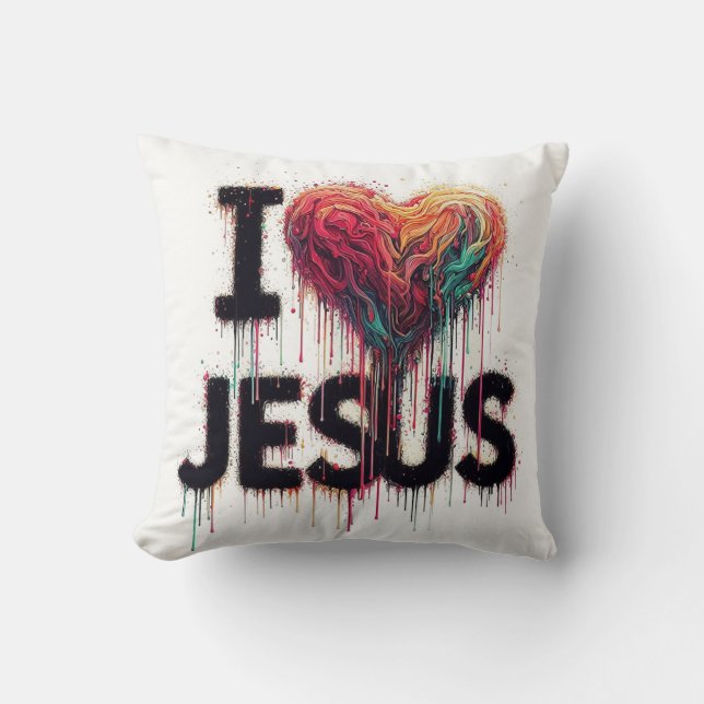 Jag älskar Jesus #2 Kudde (Framsida)