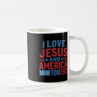 Jag älskar Jesus Amerika 4:e juli kristen oberoend Kaffemugg