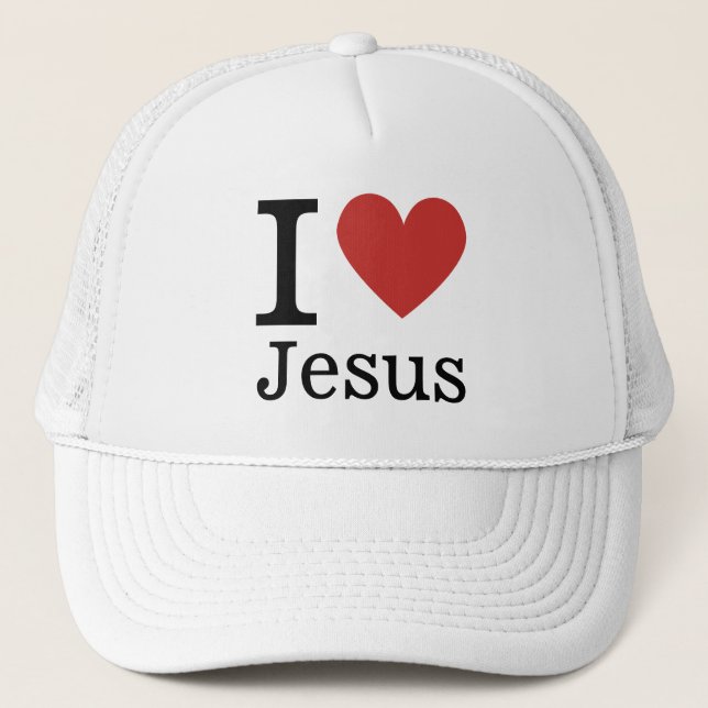 Jag ❤️ Älskar Jesus ANPASSNINGSBAR Keps (Framsida)