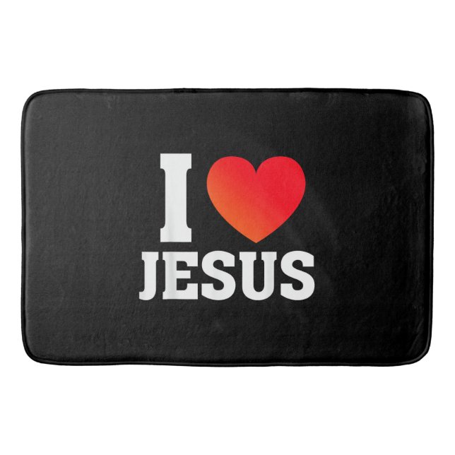 Jag älskar Jesus Badrumsmatta (Framsidan)