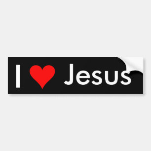 Jag älskar Jesus Bildekal