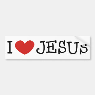 Jag älskar Jesus Bildekal