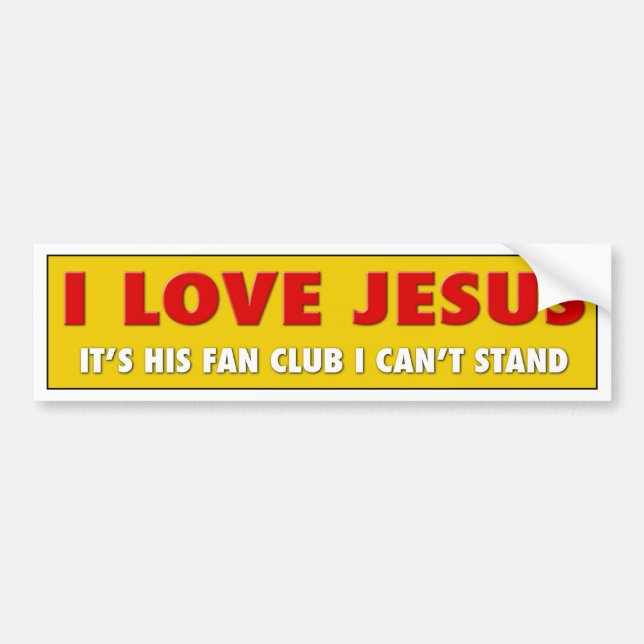 Jag älskar Jesus Bildekal (Framsidan)
