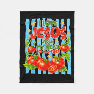 Jag älskar Jesus från huvud till fötter Roligt Fleecefilt