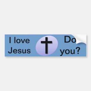 Jag älskar Jesus. Gör du? Bildekal