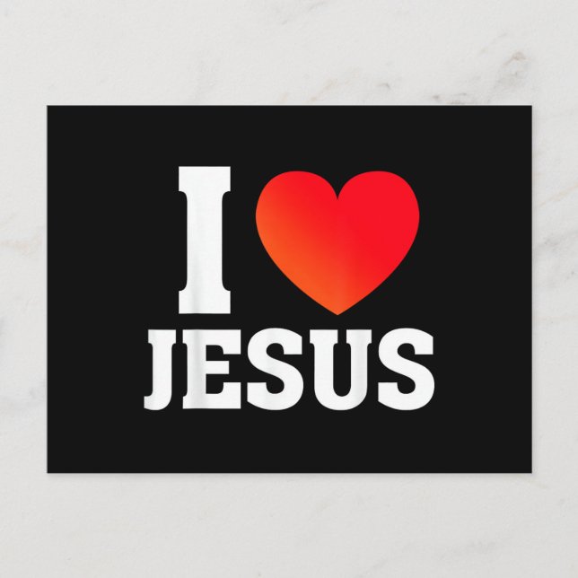 Jag älskar Jesus Helg Vykort (Framsida)