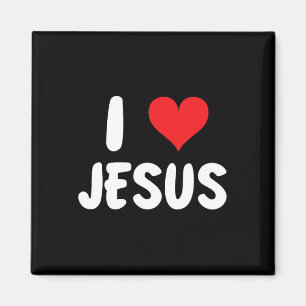Jag älskar Jesus - Hjärta - Namn Magnet