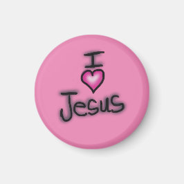 Jag älskar Jesus i Kärlek Jesus Magnet