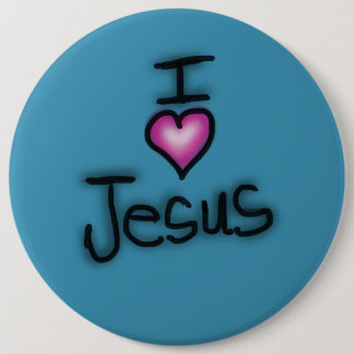 Jag älskar Jesus Jag älskar Jesus Blå Knapp