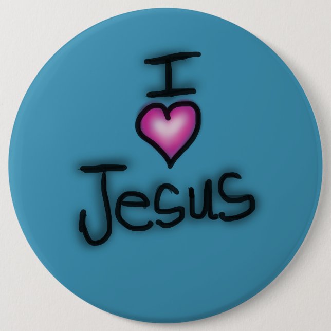 Jag älskar Jesus Jag älskar Jesus Blå Knapp (Framsida)