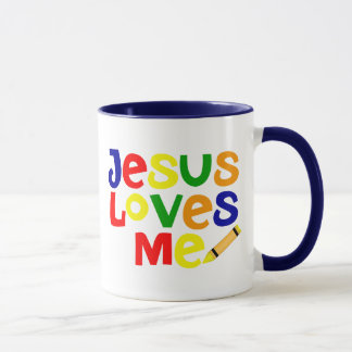 Jag älskar Jesus/Jesus älskar mig kaffemuggen Mugg
