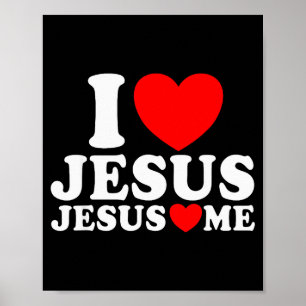 Jag älskar Jesus Jesus älskar mig kristen tro kyrk Poster