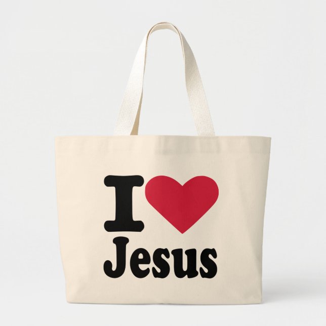 Jag älskar Jesus Jumbo Tygkasse (Framsidan)