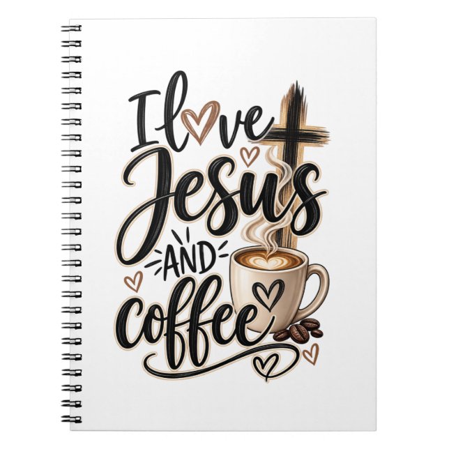 Jag älskar Jesus & kaffe Anteckningsbok (Framsidan)