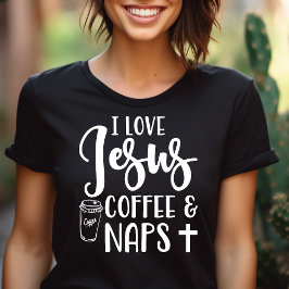 Jag älskar Jesus kaffe och tupplur T-shirt