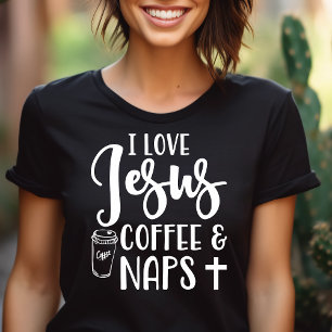 Jag älskar Jesus kaffe och tupplur T-shirt