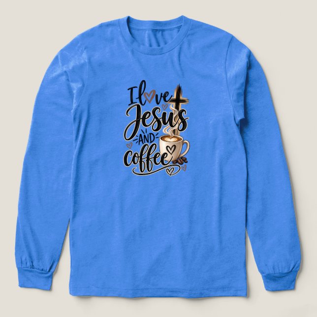 Jag älskar Jesus & kaffe T Shirt (Design framsida)