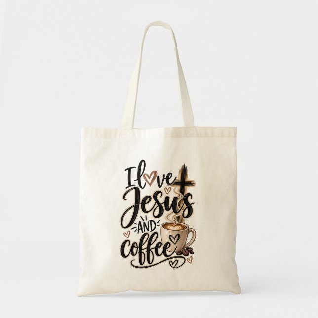 Jag älskar Jesus & kaffe Tygkasse (Framsidan)