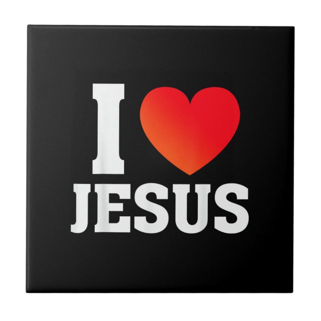 Jag älskar Jesus Kakelplatta (Framsidan)