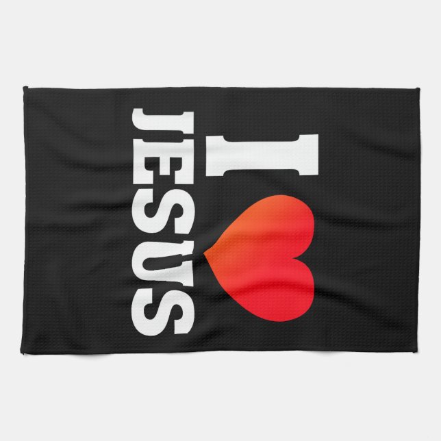 Jag älskar Jesus Kökshandduk (Horisontell)