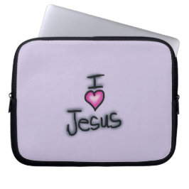 Jag älskar Jesus kristen Citat Laptop Fodral