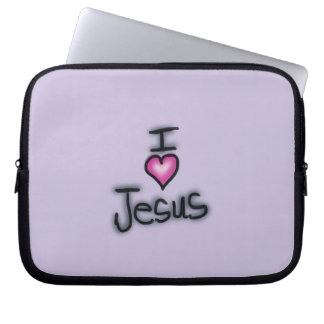 Jag älskar Jesus kristen Citat Laptop Fodral