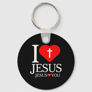 Jag älskar Jesus Kristna Kors Gud Tro Bibeln Relig Nyckelring