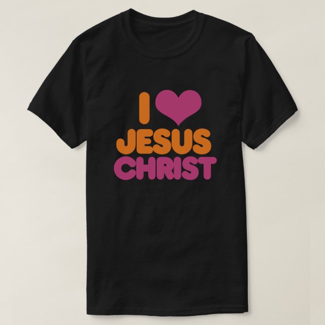 Jag älskar Jesus Kristus T Shirt (Design framsida)