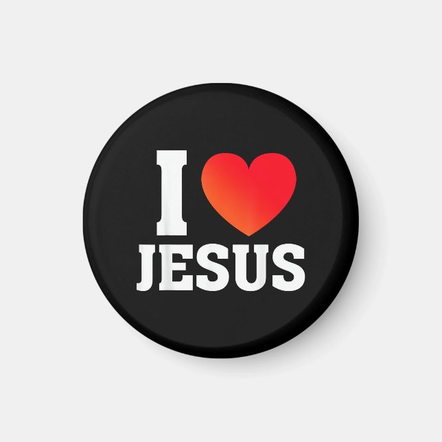 Jag älskar Jesus Magnet (Framsidan)