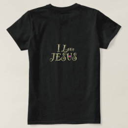 Jag älskar Jesus med rosa hjärta  T Shirt