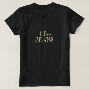 Jag älskar Jesus med rosa hjärta T Shirt