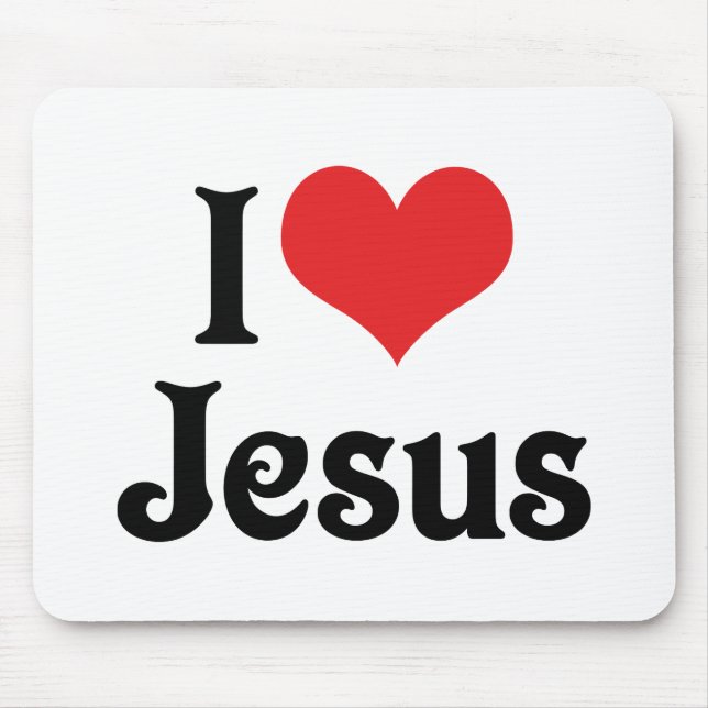 Jag älskar Jesus Musmatta (Framsidan)