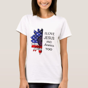 Jag älskar Jesus och Amerika också T Shirt