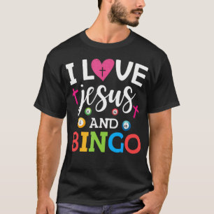 Jag älskar Jesus och Bingo-spel Kristet Lucky Bing T Shirt