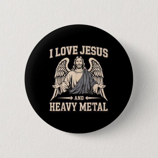 Jag älskar Jesus och heavy metal 3  Knapp (Framsida)