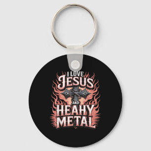Jag älskar Jesus och heavy metal  Nyckelring