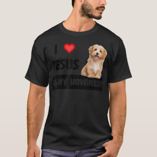 Jag älskar Jesus och min Havanesiska hund Mamma Pa T Shirt