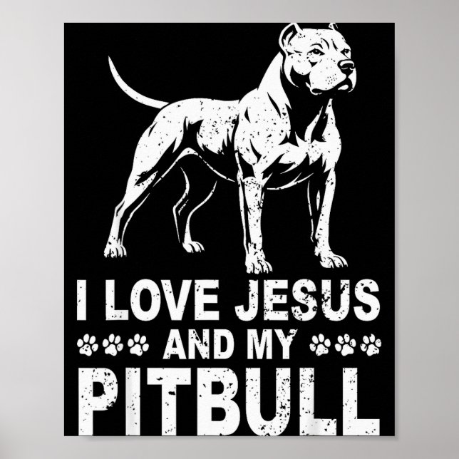 Jag älskar Jesus och min Pitbull  Poster (Framsidan)