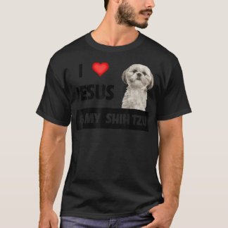 Jag älskar Jesus och min Shih Tzu Mamma Pappa kris T Shirt
