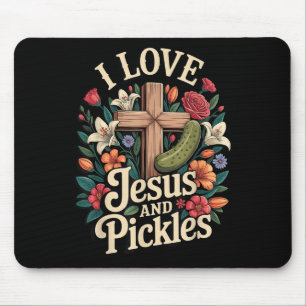 Jag älskar Jesus och pickles Musmatta