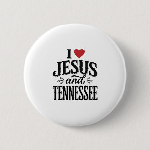 Jag älskar Jesus och Tennessee Vintage kristen des Knapp