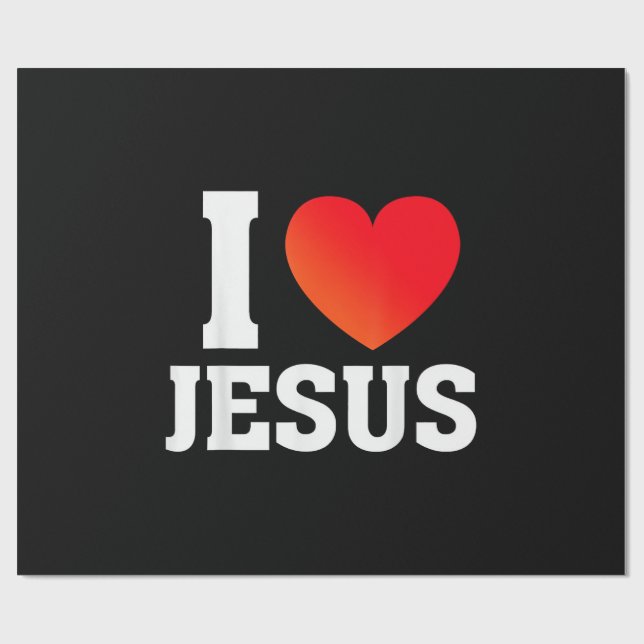 Jag älskar Jesus Presentpapper (Platt)