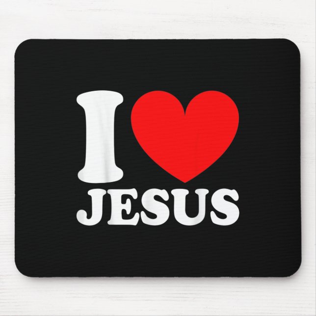 Jag älskar Jesus söt religiös kristen religiös  Musmatta (Framsidan)