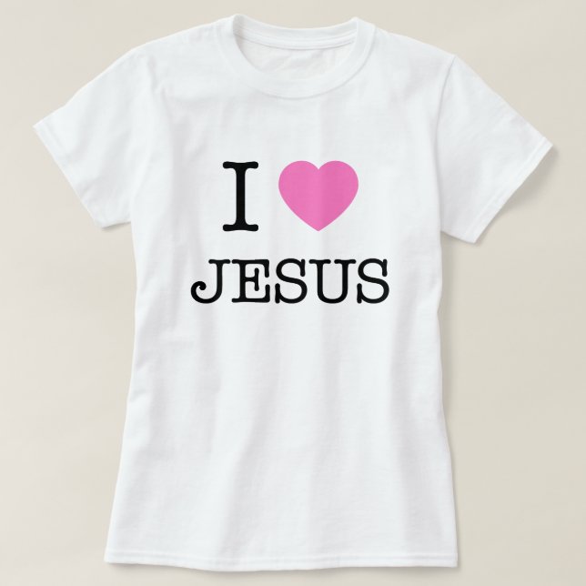Jag älskar Jesus T Shirt (Design framsida)
